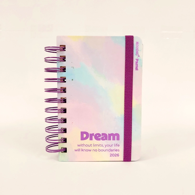 Agenda Mooving 2026 Pastel Dream Dia por Pagina 10x15 cm con Espiral Art.1403210